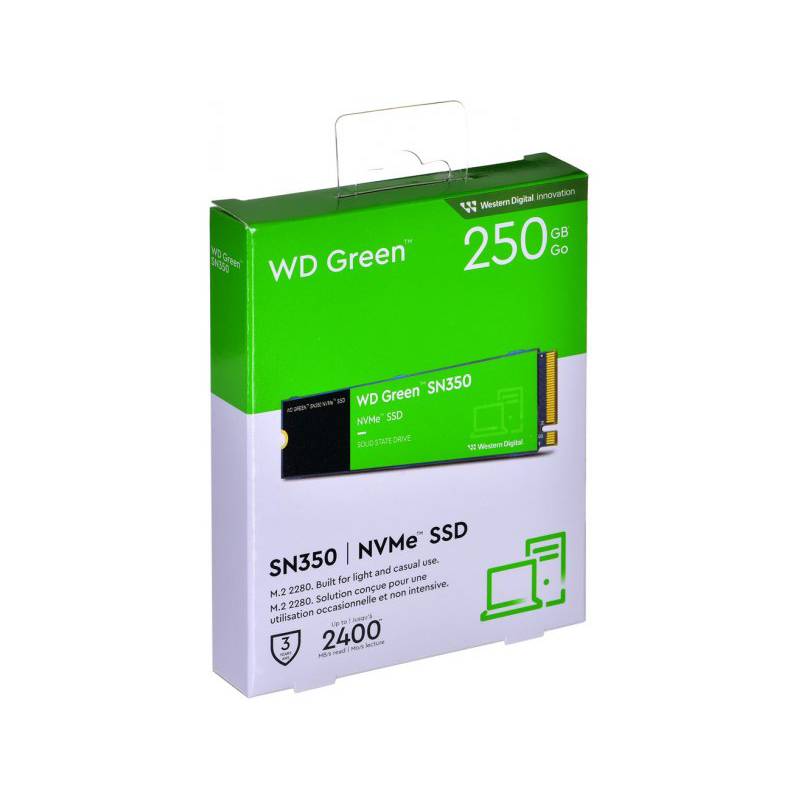 Unidad de estado solido Western Digital Green SN350 NVMe, 250GB M.2